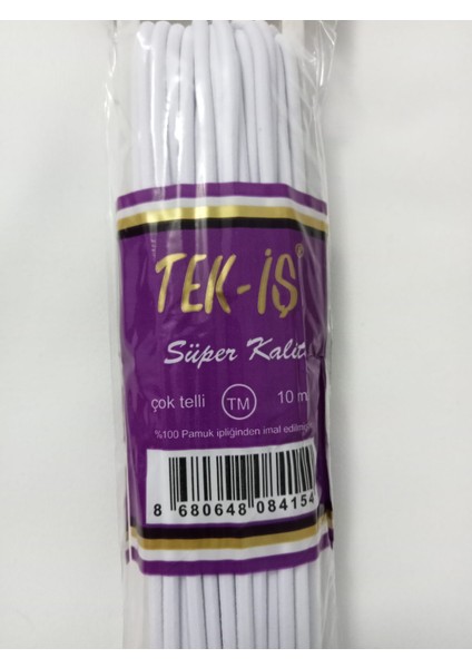 Tekiş Lastik Yassı Paça Lastiği - 10 Metre