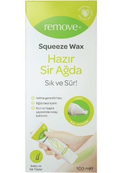 Squeeze Wax Hazır Sir Ağda - Inatçı ve Sık Tüyler 100 ml