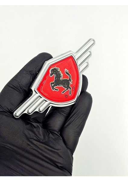 Ferrari S.f Kırmızı Arma Etiket Arma Etiketçilerin Vazgeçilmezi Damla Sticker Cooper Arma