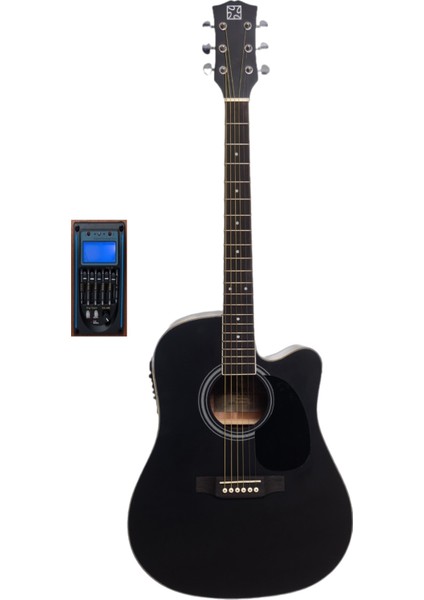 SA-220 Bk Elektro Akustik Gitar - Siyah