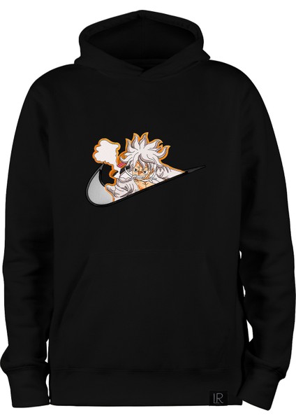 One Piece Hoodie Luffy Gear 5 Kapüşonlu Sweatshirt Pamuklu Unisex Oversize Siyah Hoodie Anime Sweat