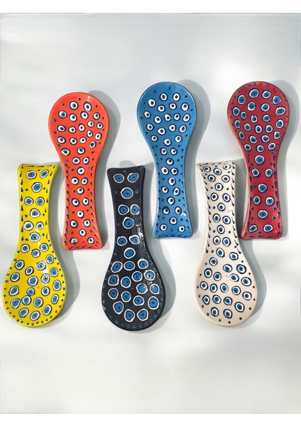 Dekoratif Tasarım Kirli Kaşık Altlığı, Kepçe Altlığı, Çini / Seramik Tamamen El Yapımı modelleri