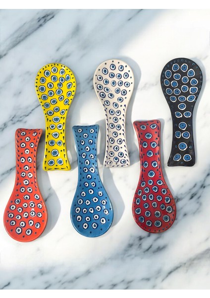 Dekoratif Tasarım Kirli Kaşık Altlığı, Kepçe Altlığı, Çini / Seramik Tamamen El Yapımı fırsatları