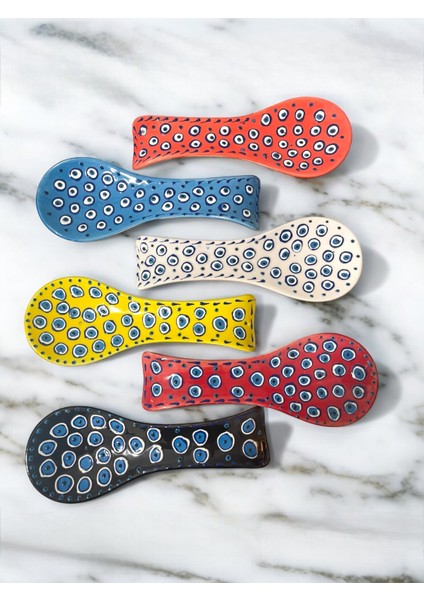 Dekoratif Tasarım Kirli Kaşık Altlığı, Kepçe Altlığı, Çini / Seramik Tamamen El Yapımı indirimleri