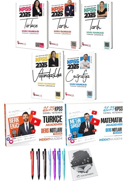Hoca Kafası 2025 KPSS Türkçe Tarih Coğrafya Vatandaşlık Soru Bankası - 2025 KPSS Türkçe Matematik Akademisi Video Ders Notları + Armağan