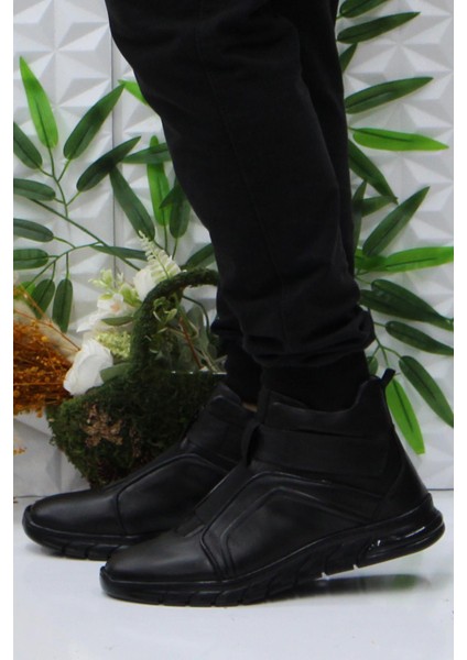 229-1 Siyah Frm Men Çırtlı Kauçuk Taban Hakiki Deri Erkek Bot modelleri