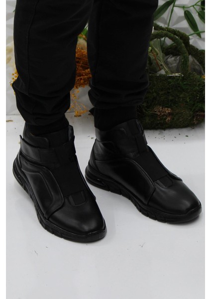 229-1 Siyah Frm Men Çırtlı Kauçuk Taban Hakiki Deri Erkek Bot indirimleri