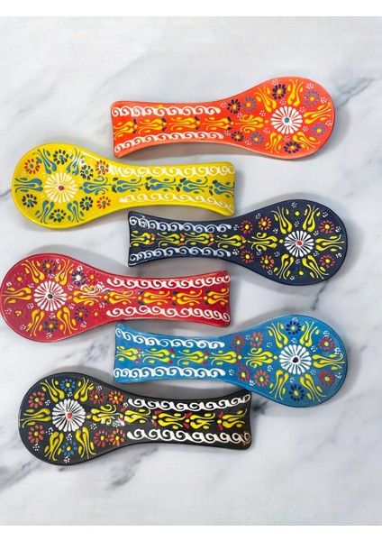 Dekoratif Tasarım Kirli Kaşık Altlığı, Kepçe Altlığı, Çini / Seramik Tamamen El Yapımı fırsatları