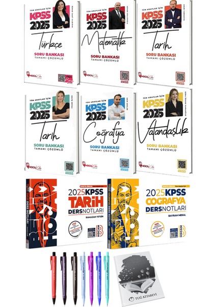 Hoca Kafası 2025 KPSS Türkçe Matematik Tarih Coğrafya Vatandaşlık Soru Bankası - 2025 KPSS Tarih Coğrafya Ders Notları + Armağan