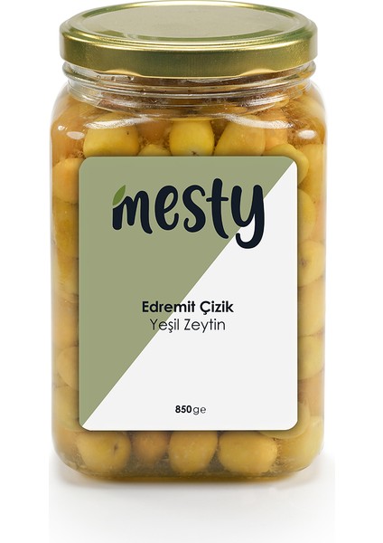 Edremit Çizik Yeşil Zeytin 231-260 Klb. 850 gr