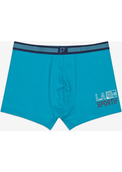 Slogan 3lü Çok Renkli Boxer