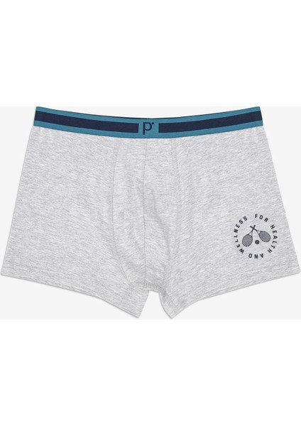 Slogan 3lü Çok Renkli Boxer