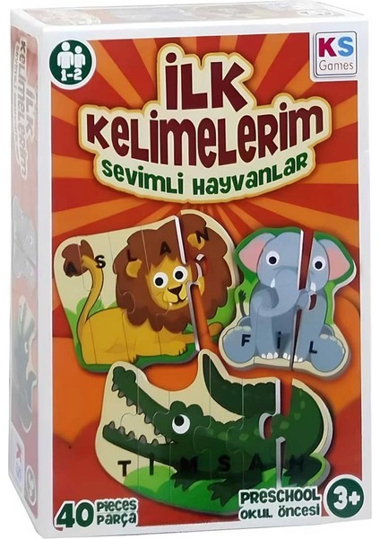 Ilk Kelimelerim Hayvan Tanıtımlı 2 Parça Yapboz Hayvanlar - 9 Hayvan Puzzle