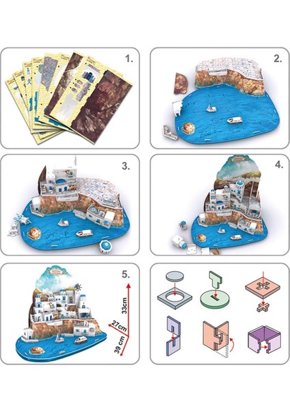 Cubicfun Santorini Island 3D Puzzle