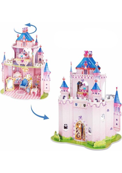 Cubicfun Prenses Gizli Bahçe Şatosu 3D Puzzle