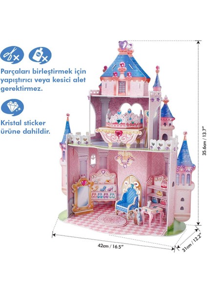 Cubicfun Prenses Gizli Bahçe Şatosu 3D Puzzle