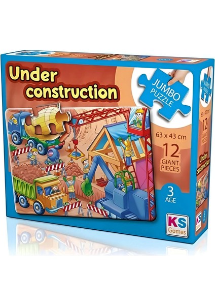 Under Construction Jumbo 12 Parça Puzzle