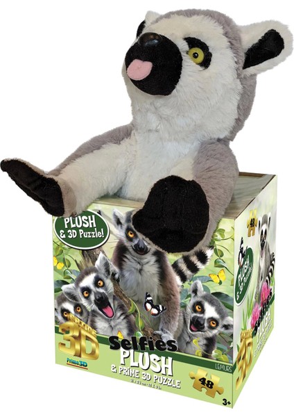 - Lemur Pelüş ve Selfie 48 Parça Puzzle 15801