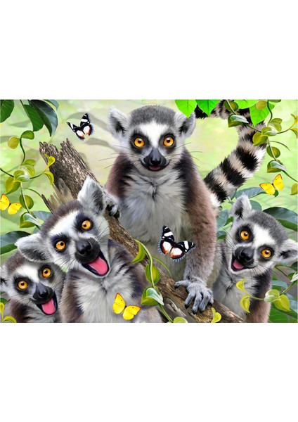 - Lemur Pelüş ve Selfie 48 Parça Puzzle 15801