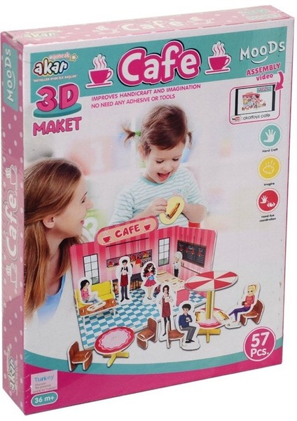 Cafe Maket 3 Boyutlu Puzzle