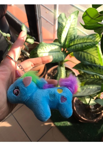 Sevimli Unicorn Peluş Anahtarlık Çanta ve Cüzdan Aksesuarı Bff Sevgili Hediyelik