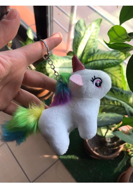 Sevimli Unicorn Peluş Anahtarlık Çanta ve Cüzdan Aksesuarı Bff Sevgili Hediyelik