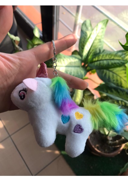Sevimli Unicorn Peluş Anahtarlık Çanta ve Cüzdan Aksesuarı Bff Sevgili Hediyelik