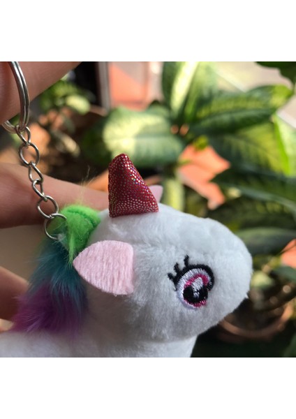 Sevimli Unicorn Peluş Anahtarlık Çanta ve Cüzdan Aksesuarı Bff Sevgili Hediyelik