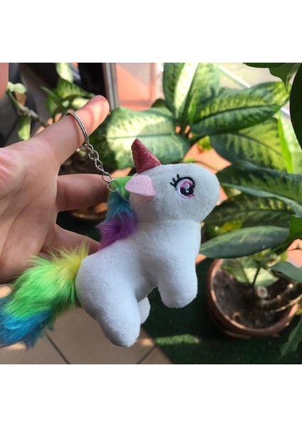 Sevimli Unicorn Peluş Anahtarlık Çanta ve Cüzdan Aksesuarı Bff Sevgili Hediyelik
