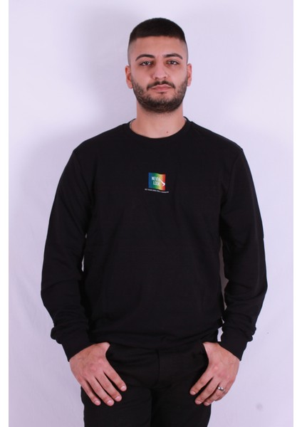 Erkek Sweatshirt Siyah 5124