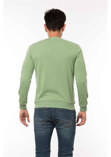 Erkek Sweatshirt Yeşil 5610