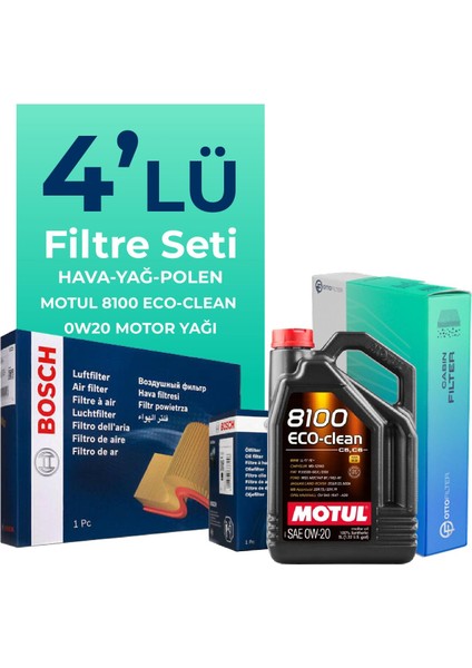 Opel Insignia 1.5 Dizel Filtre Bakım Seti Motul Motor Yağlı (2018-2023) 4 Lü