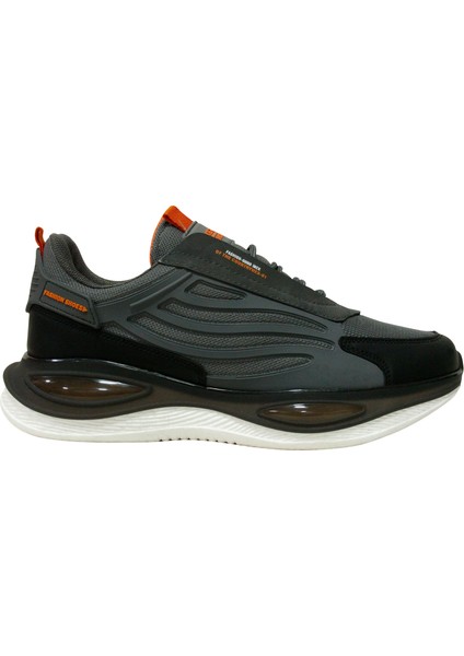 Füme Turuncu Bağcıklı Sneakers Spor Ayakkabı