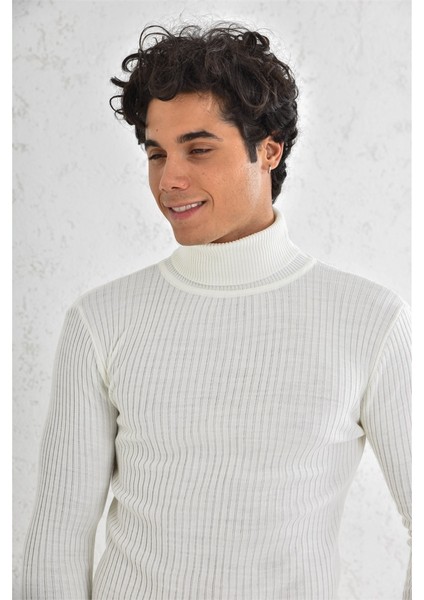 Fitilli Balıkçı Trender Erkek Kazak 6619 Ekru fiyatları