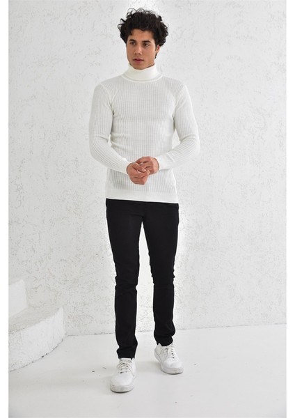 Fitilli Balıkçı Trender Erkek Kazak 6619 Ekru fırsatları