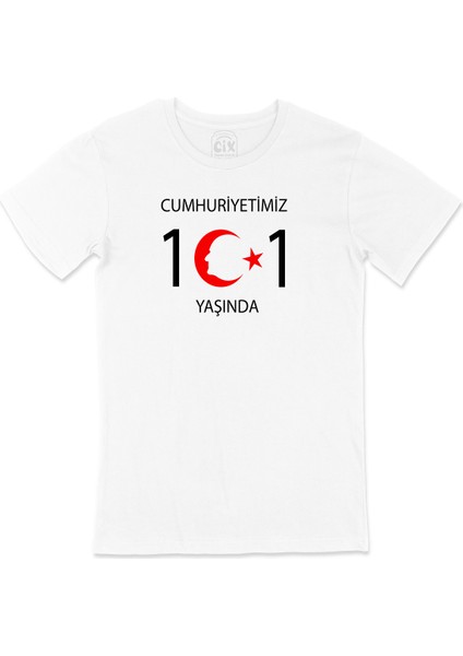Cumhuriyet Bayramı 101. Yıl Özel Tasarım 29 Ekim Atatürk Tişört