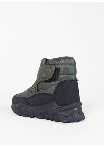 Haki Renk Cırtlı Polarlı Iç Malzeme Termo Taban Çocuk Bot modelleri