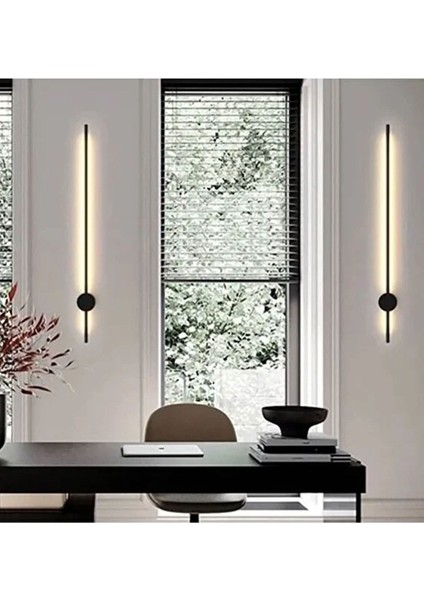 Çubuk LED Aplik Modern Dekoratif LED Duvar Aplik 70CM Siyah LED Aplik modelleri
