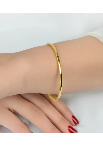 Ajda Altın Kaplama 925 Ayar Gümüş Bilezik