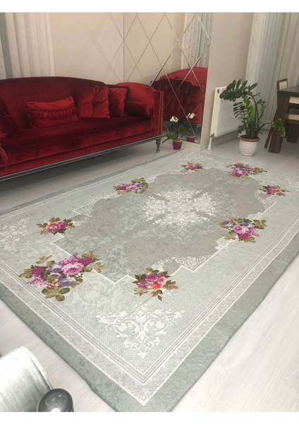 Carpet Cover Ipek Kadife Lastikli Halı Örtüsü