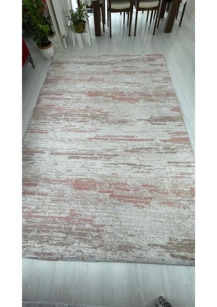 Carpet Cover Pembe Firuze Ipek Kadife Lastikli Halı Örtüsü