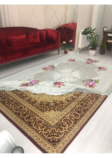 Carpet Cover Ipek Kadife Lastikli Halı Örtüsü