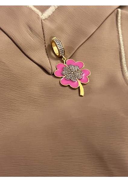 Yonca Model Ajda Bilezik 925 Ayar Gümüş Charm