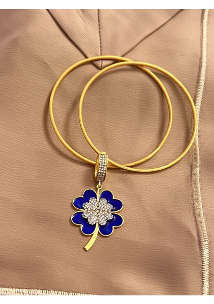 Ajda Bilezik Iki Adet Yonca Charm 925 Ayar Gümüş