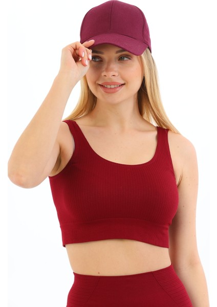Kalın Askılı Fitilli Toparlayıcı Crop Büstiyer Kırmızı modelleri