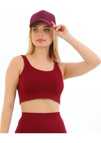 Kalın Askılı Fitilli Toparlayıcı Crop Büstiyer Kırmızı fırsatları