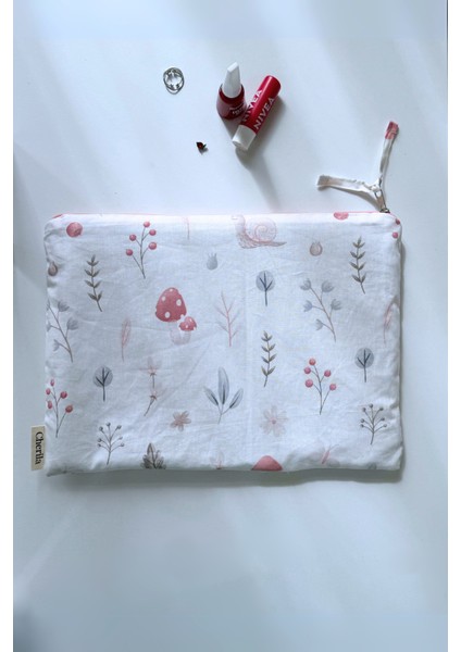 Macbook ve Makyaj Çantası 13 Inç Pinterest Temalı Meyve Desenli