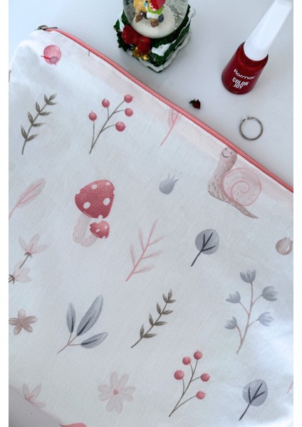 Macbook ve Makyaj Çantası 13 Inç Pinterest Temalı Meyve Desenli