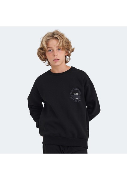 LONE Unisex Çocuk Sweatshirt Siyah