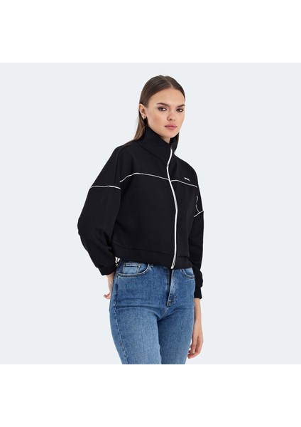 VALENCIA Kadın Oversize Sweatshirt Siyah indirimleri